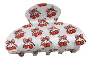 Lil Darlings Cherry Bow Hair Clip