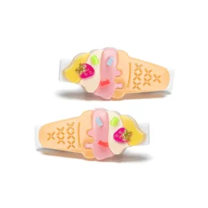 Lilies & Roses Melting Ice Cream Pastel Colors Alligator Clip Set