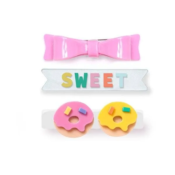 Lilies & Roses Sweet Donuts Bowtie Alligator Clip Trio Set