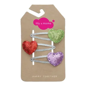 Lily and Momo Hair Clips - Sweet Hearts