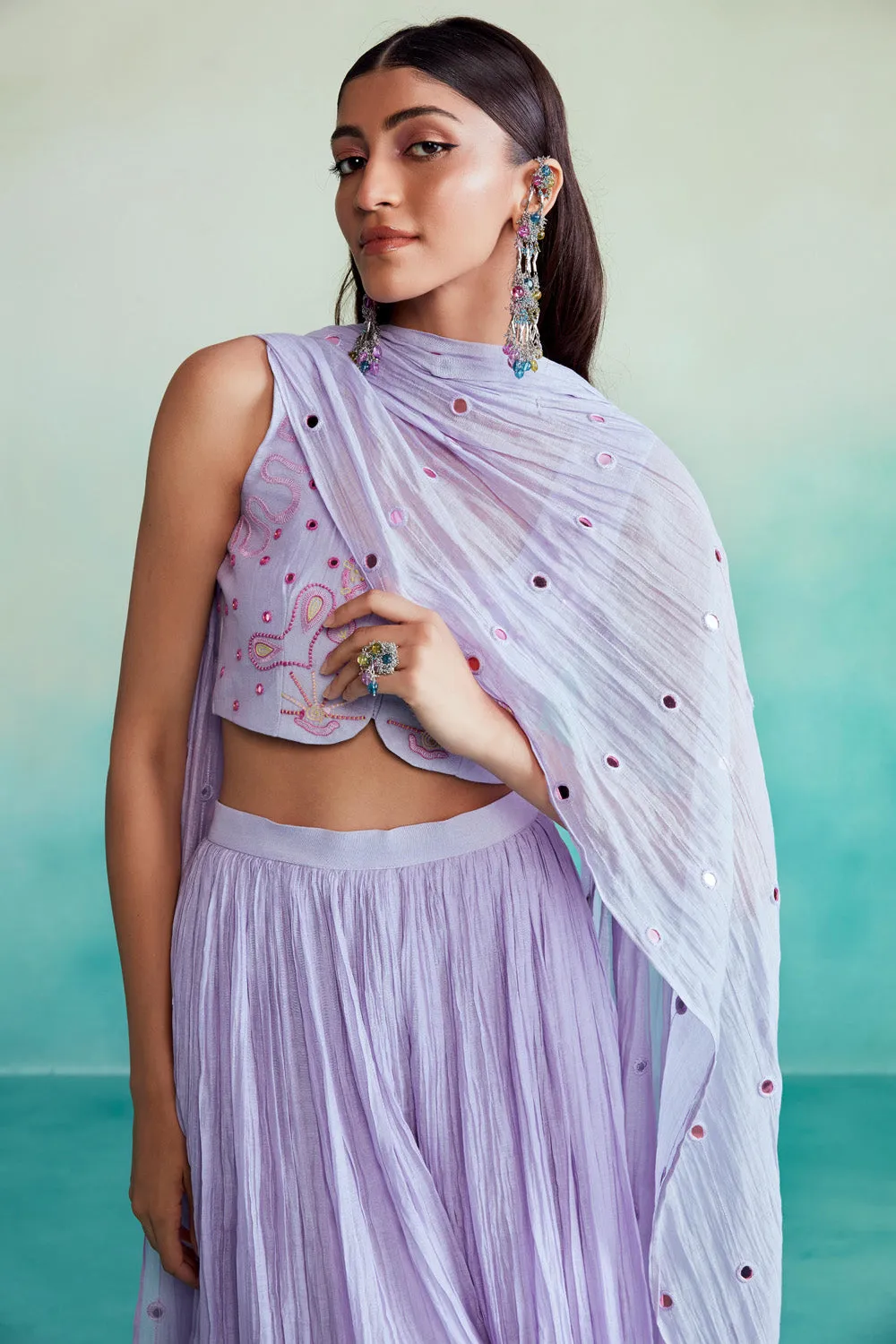 Luminova Crop-Top & Sharara Set