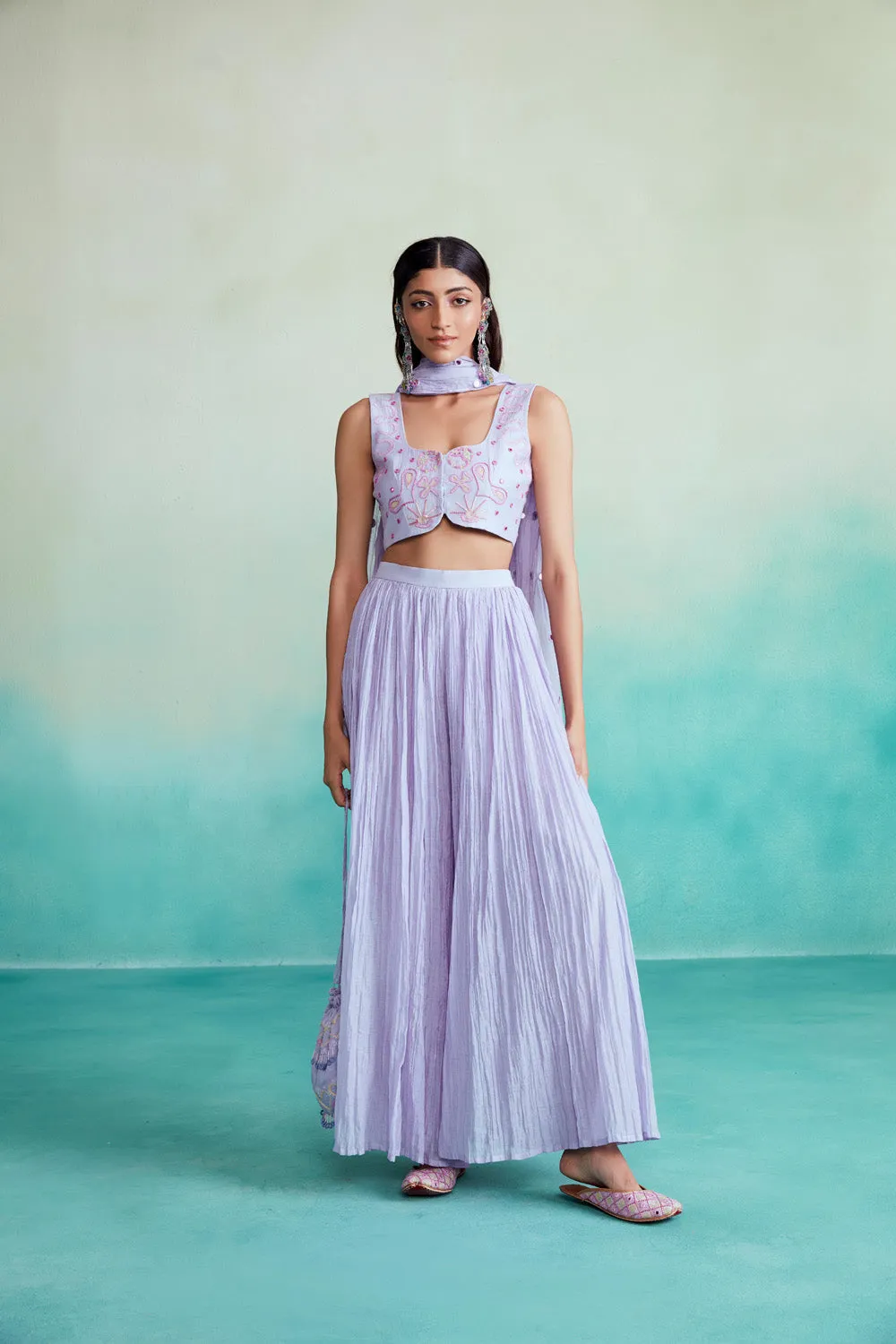 Luminova Crop-Top & Sharara Set