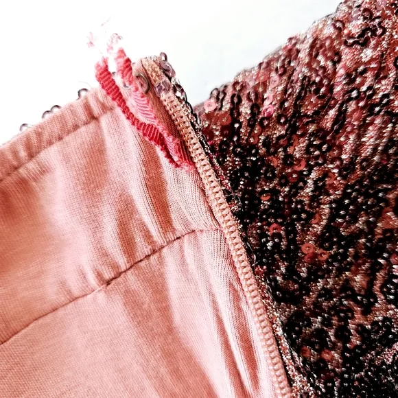 Maeve by Anthropologie Alicia Sequined High Waisted Midi Skirt in Rose Pink SP