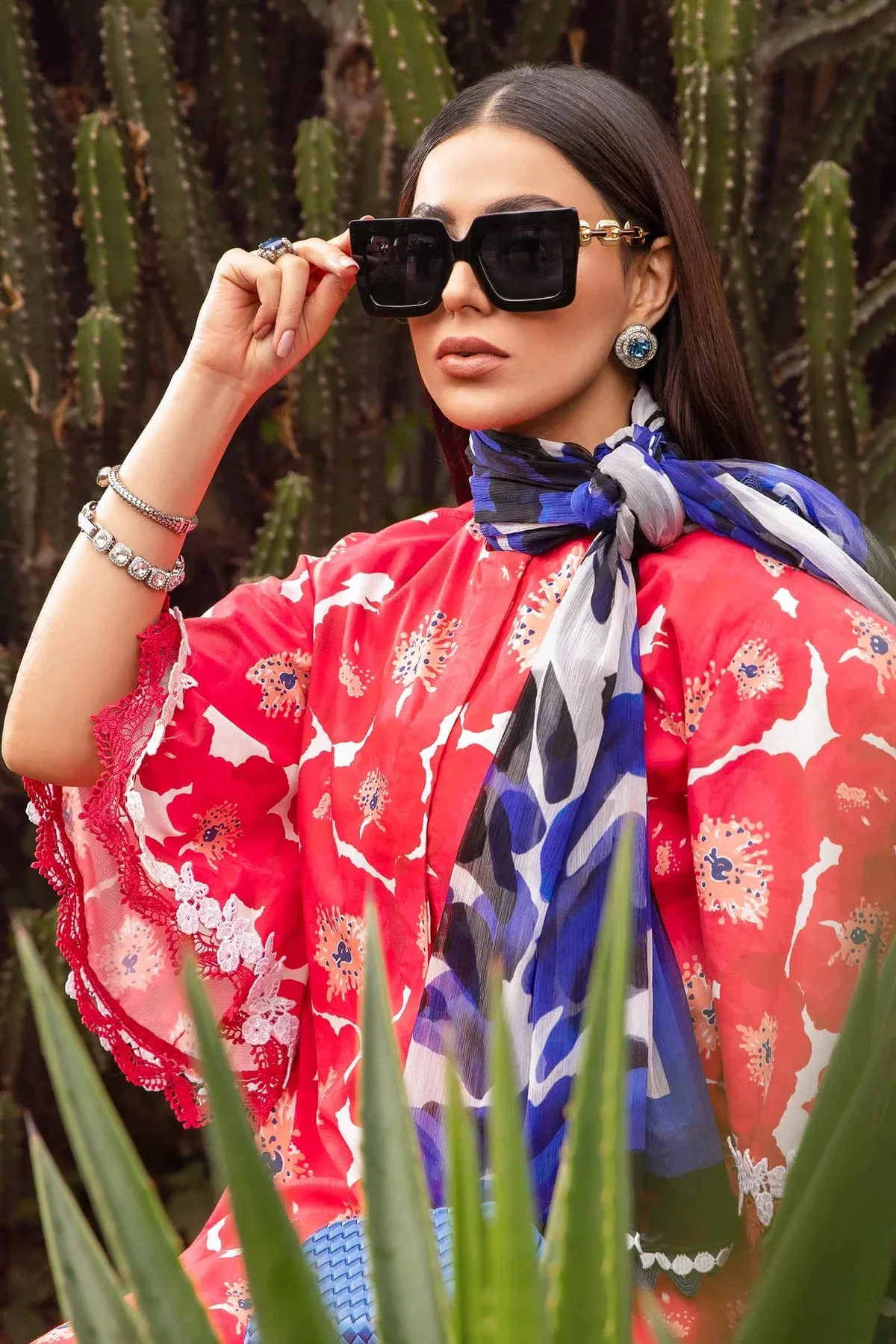 Maria.B M.Prints Unstitched Embroidered Lawn 3Pc Suit MPT-2112 A