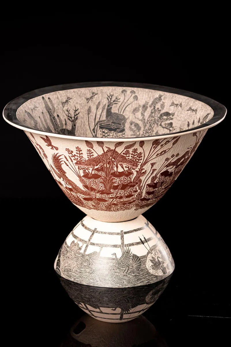 Masterpiece! Mata Ortiz Conic pot with Desert Creatures