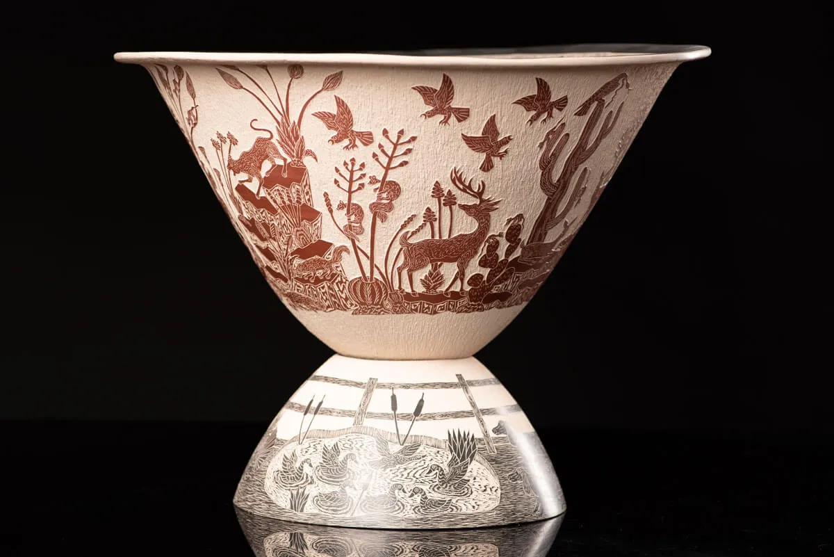 Masterpiece! Mata Ortiz Conic pot with Desert Creatures