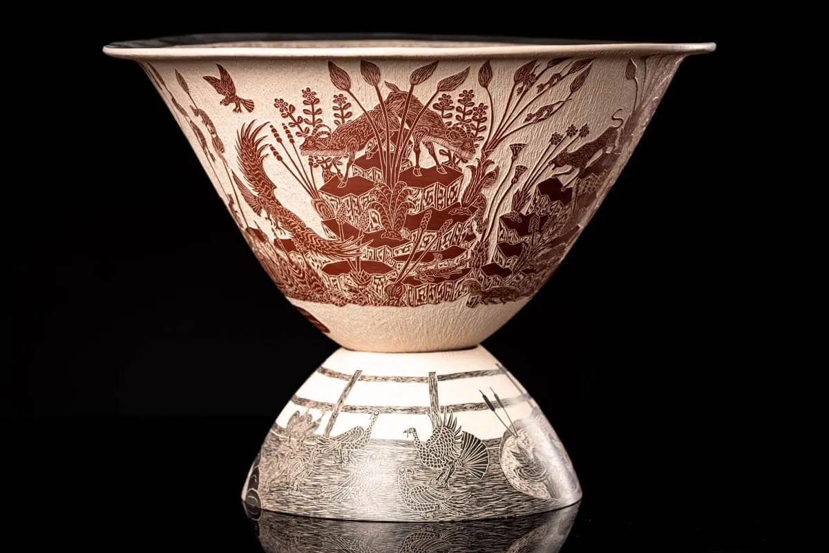 Masterpiece! Mata Ortiz Conic pot with Desert Creatures