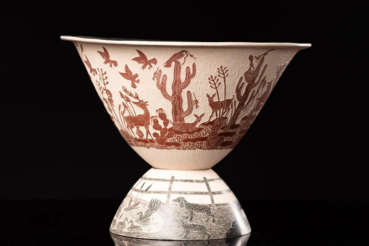 Masterpiece! Mata Ortiz Conic pot with Desert Creatures
