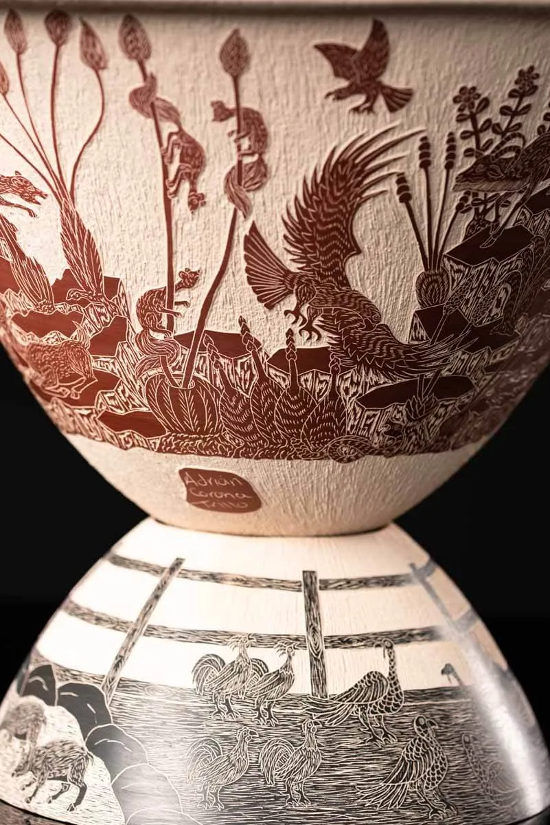 Masterpiece! Mata Ortiz Conic pot with Desert Creatures
