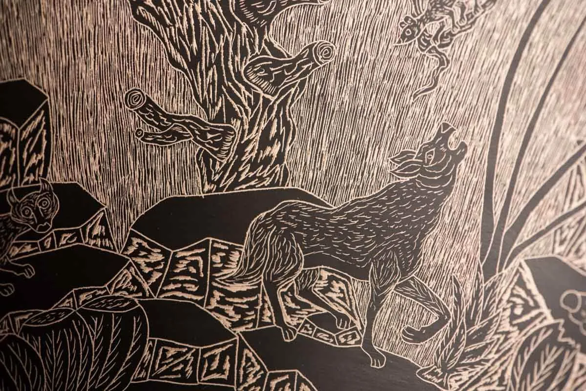 Masterpiece! Mata Ortiz Conic pot with Desert Creatures