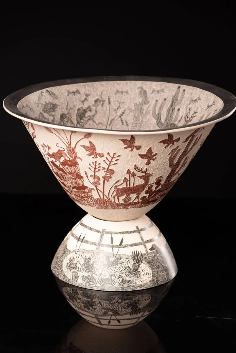 Masterpiece! Mata Ortiz Conic pot with Desert Creatures