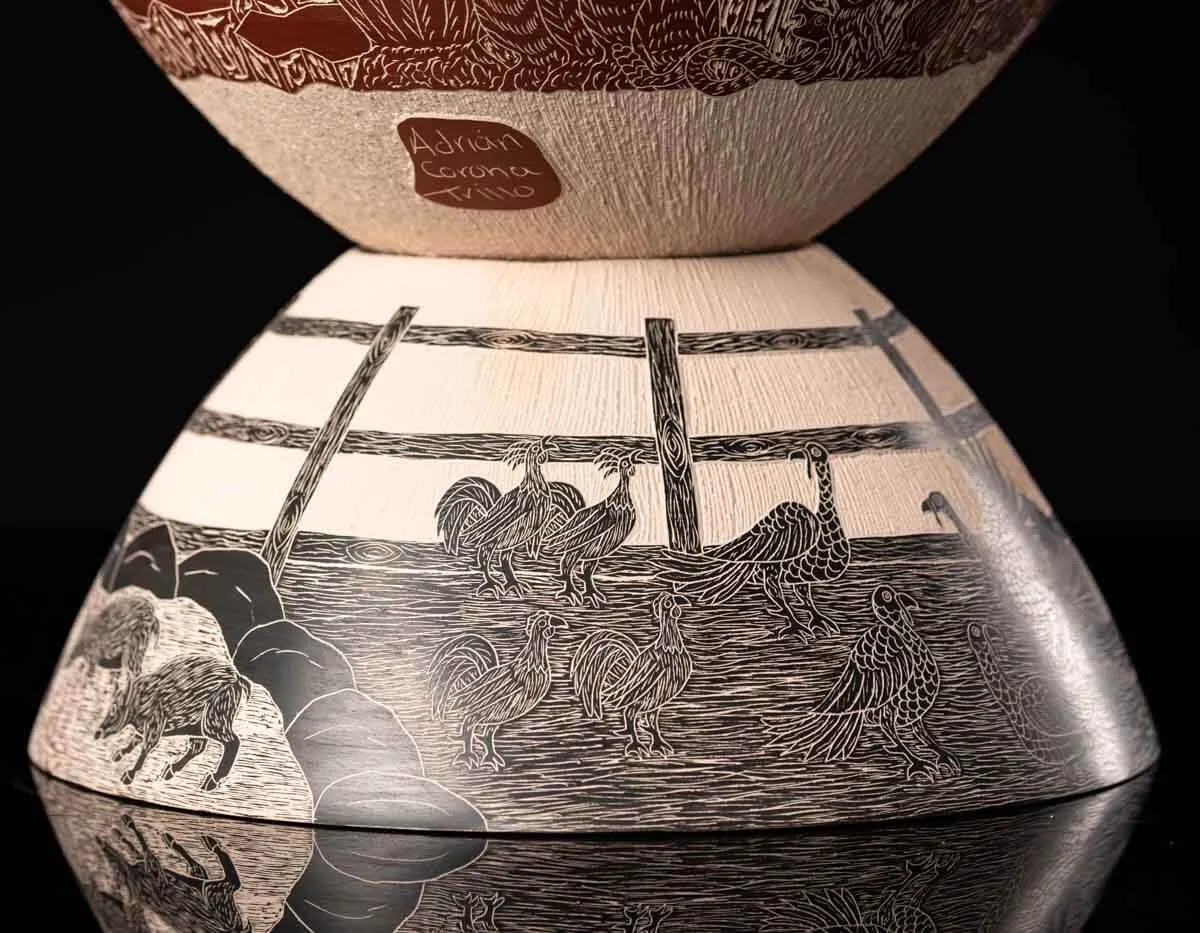 Masterpiece! Mata Ortiz Conic pot with Desert Creatures