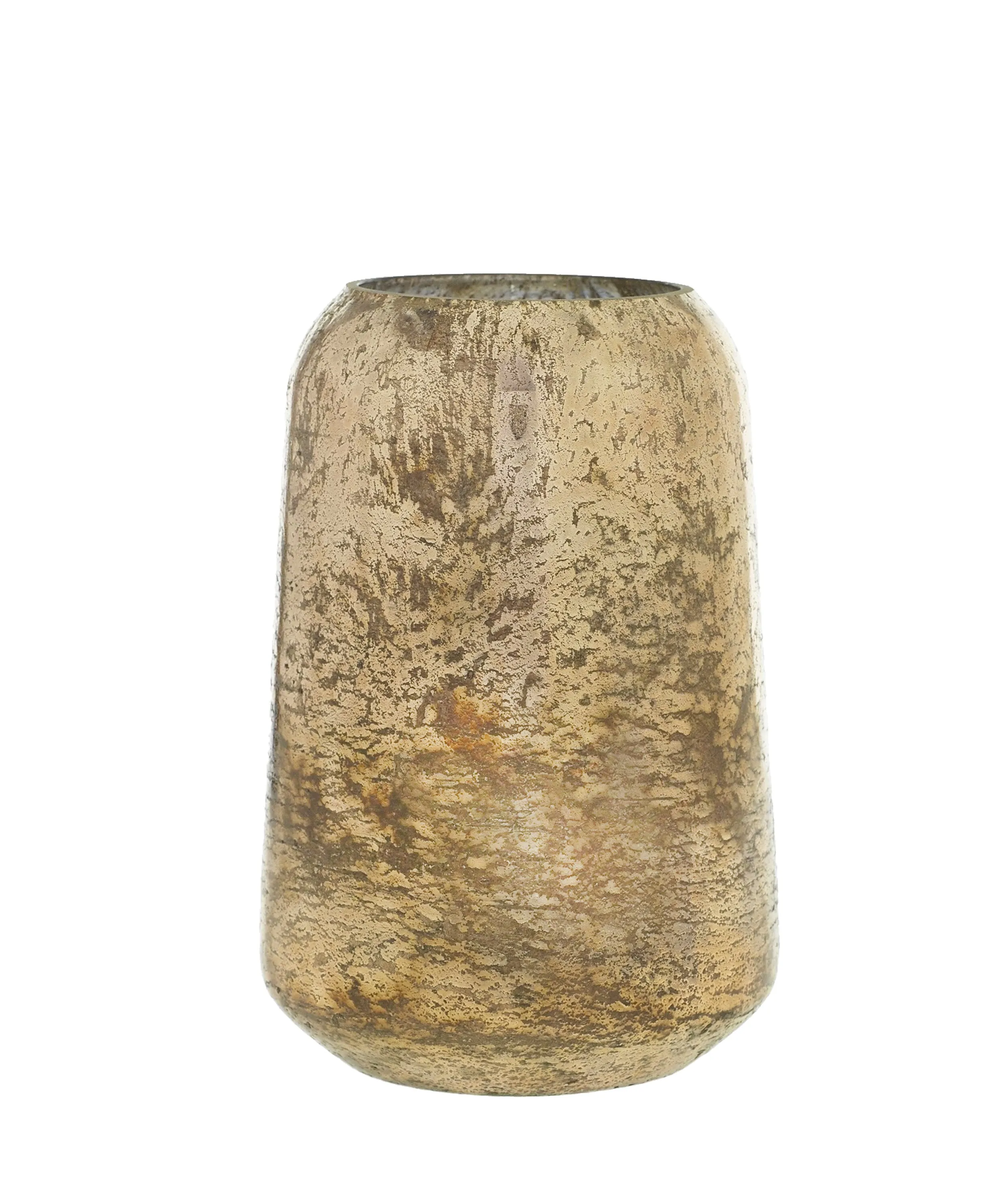 Mercury Glass Vase, Metallic Gold