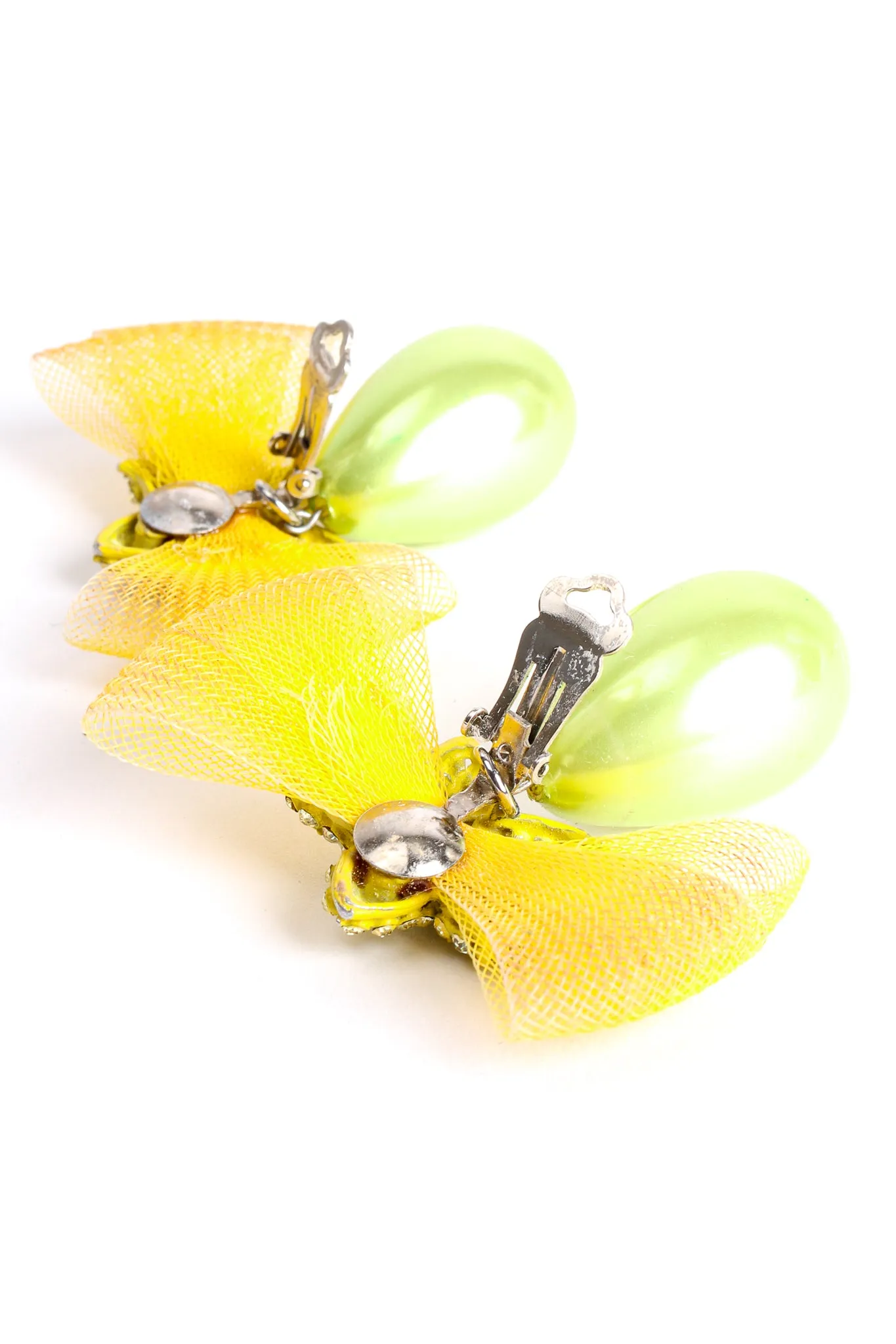 Mesh Bow Drop Earrings