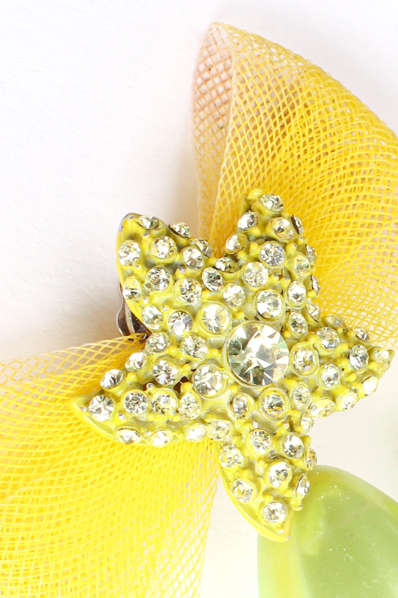 Mesh Bow Drop Earrings