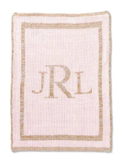 METALLIC CLASSIC MONOGRAM BLANKET