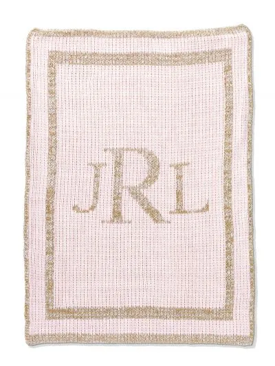 METALLIC CLASSIC MONOGRAM STROLLER BLANKET