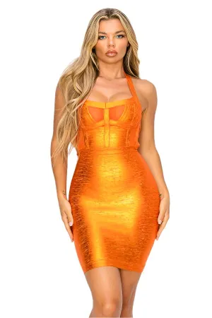 Metallic Mini Dress