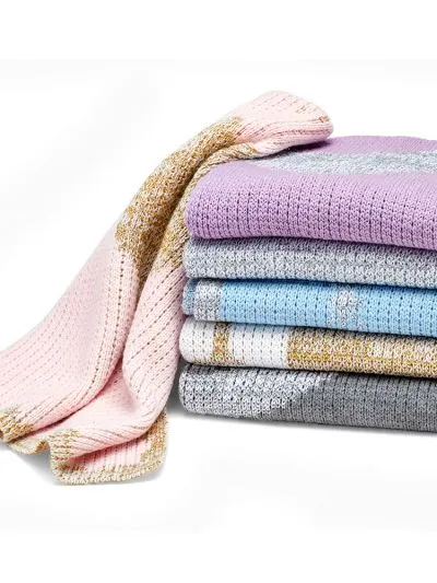 METALLIC MODERN STRIPE BLANKET