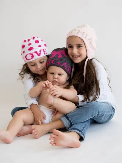 METALLIC SINGLE HEART HAT - REGULAR OR EARFLAP
