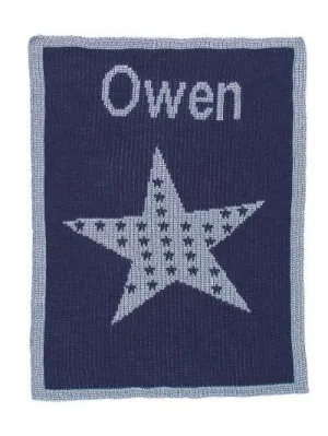 METALLIC STAR ON STAR STROLLER BLANKET