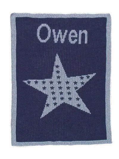 METALLIC STAR ON STAR STROLLER BLANKET