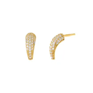 Mini Pavé Tusk Stud Earring
