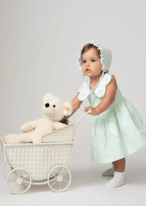 Mint Heart Jam Pants Set With Bonnet