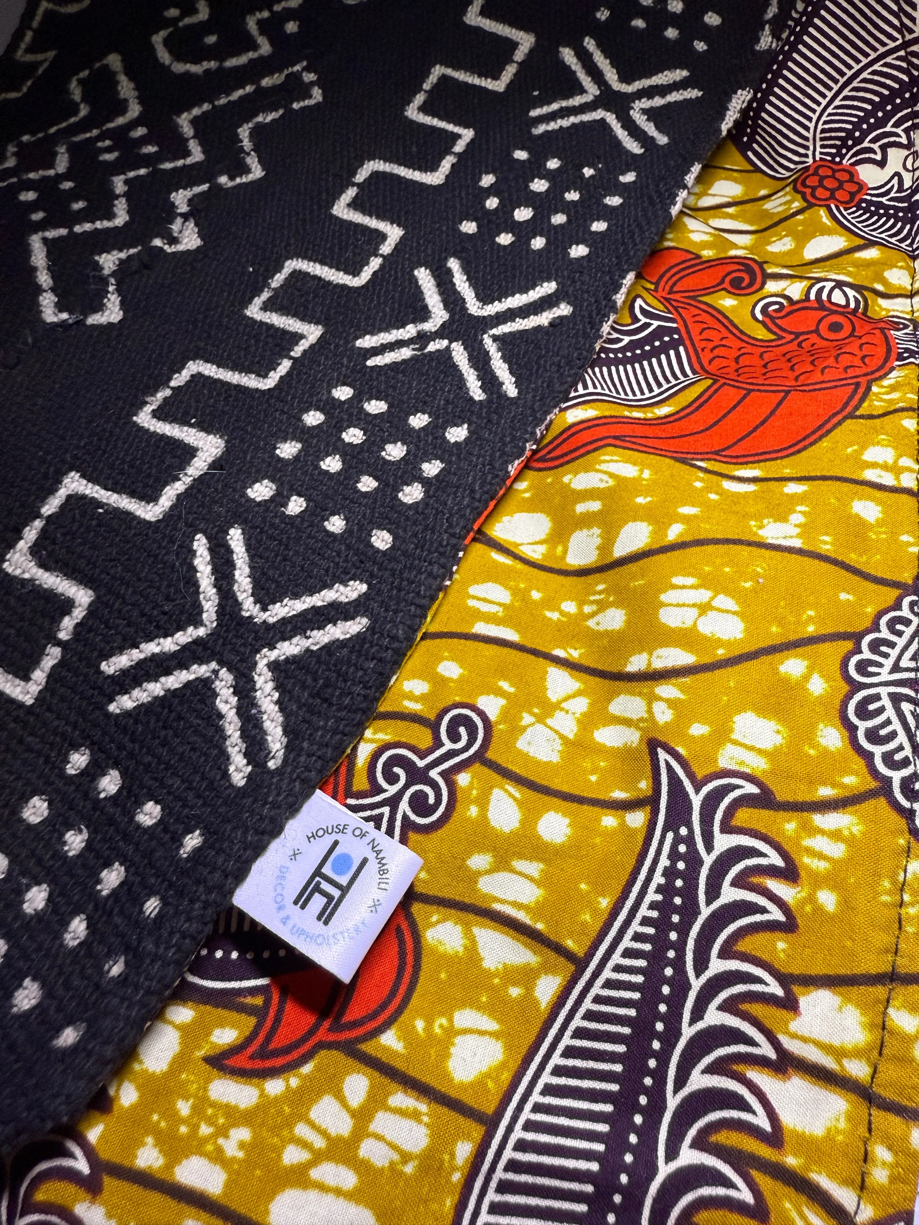 Nambili 'Isabis' Ankara Wax Print & MudCloth Scarf