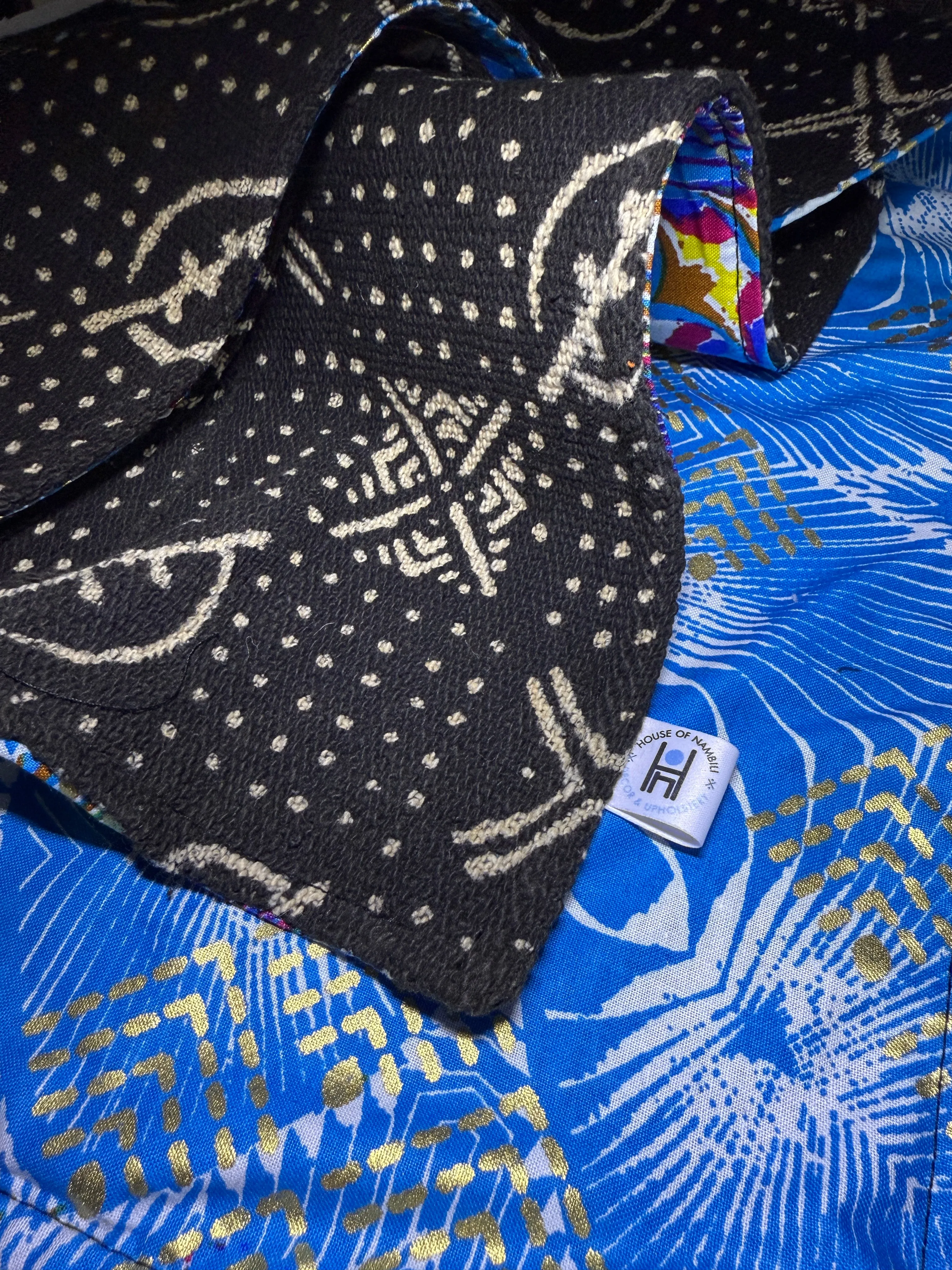Nambili 'Isabis' Ankara Wax Print & MudCloth Scarf