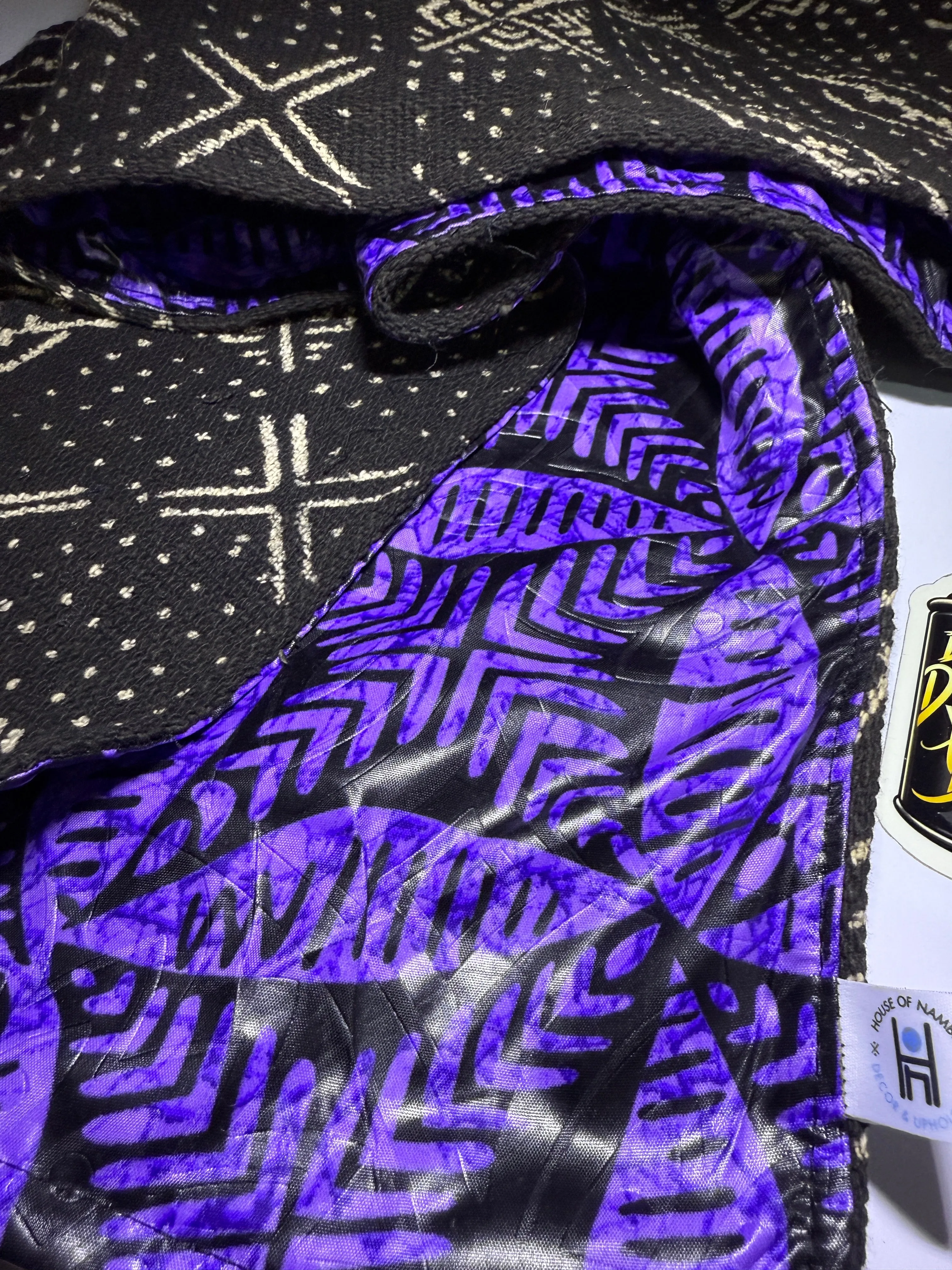 Nambili 'Isabis' Ankara Wax Print & MudCloth Scarf