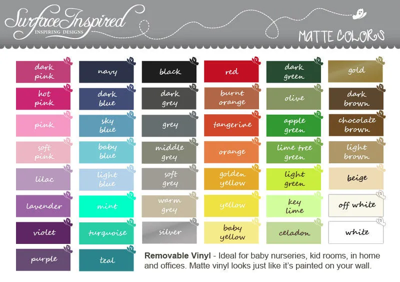 Name Wall Decals Nursery Vinyl Lettering Personalized Name Decal Skylar Style