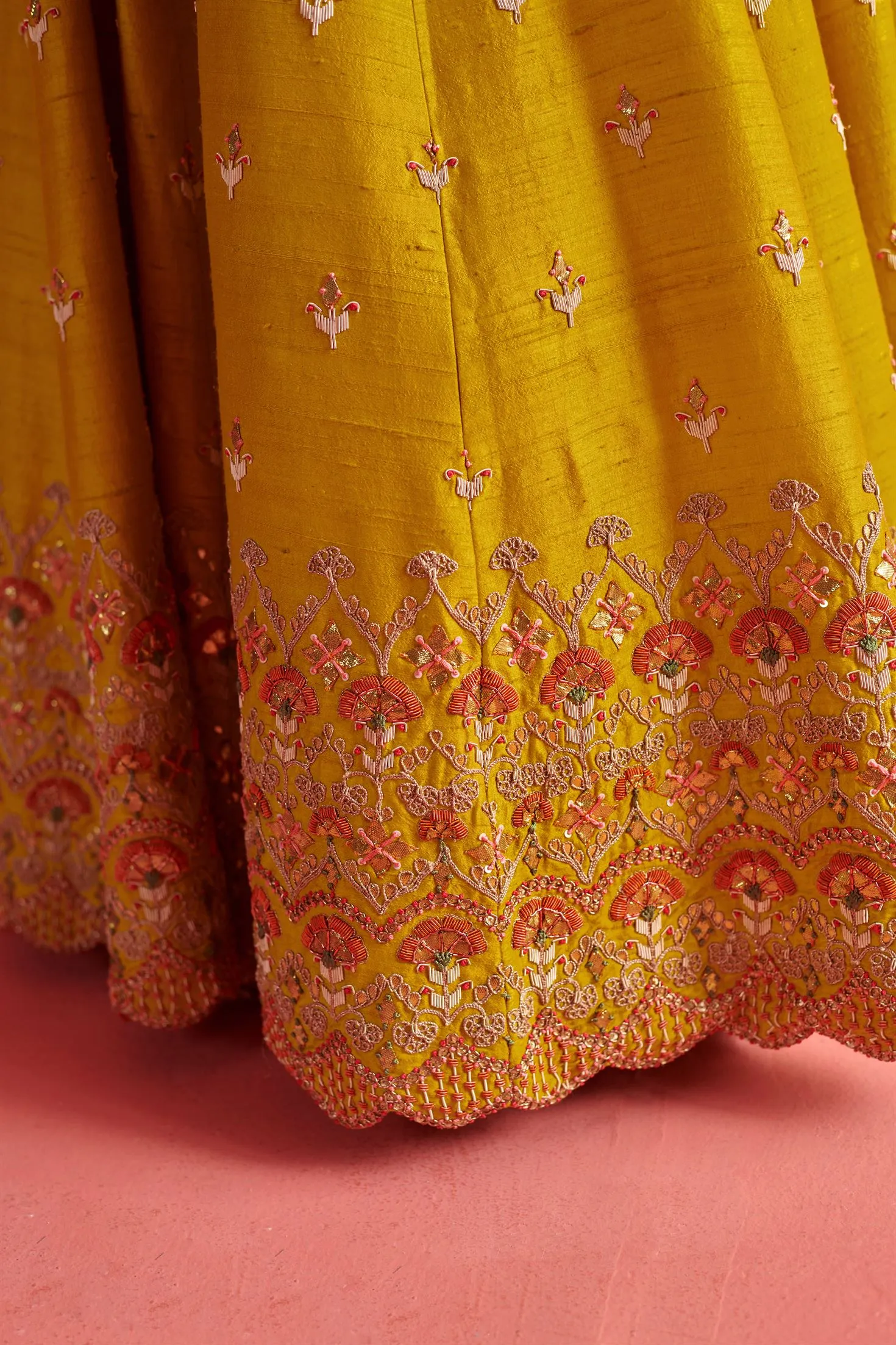New Season Festive 2024-Coord Set-Raw Silk/Organza 3pcs Yellow-AS110-Fashion Wedding Edit Aarti Sethia