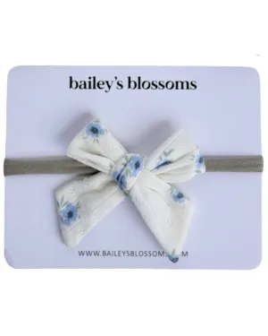 Nylon Bow - Blue Floral