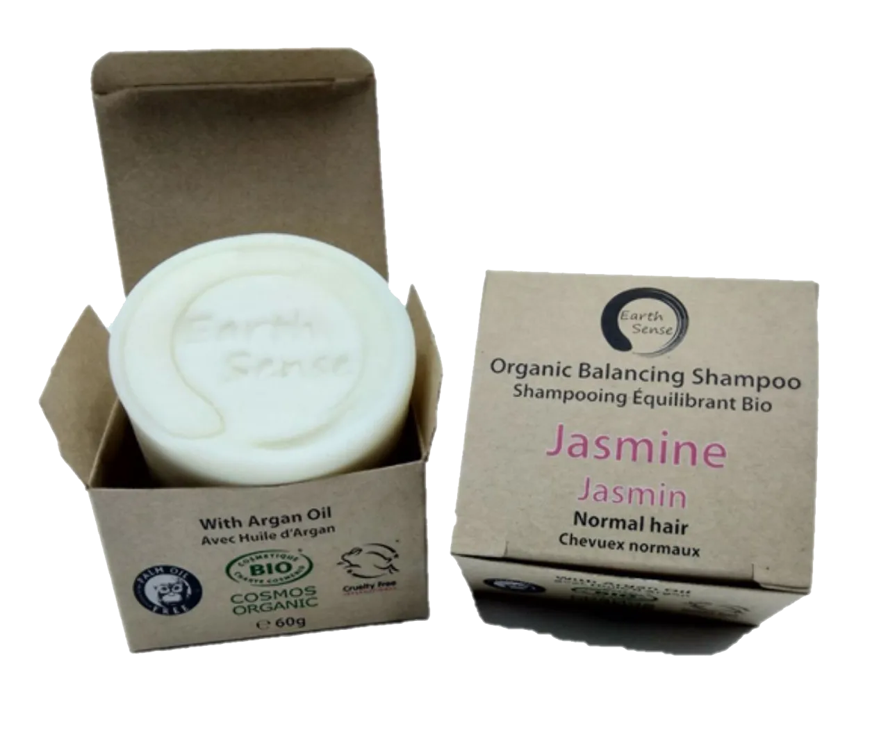 Organic Certified Balancing Solid Shampoo - Jasmine - Normal & all Hair Types 60g