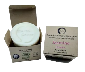 Organic Certified Balancing Solid Shampoo - Jasmine - Normal & all Hair Types 60g