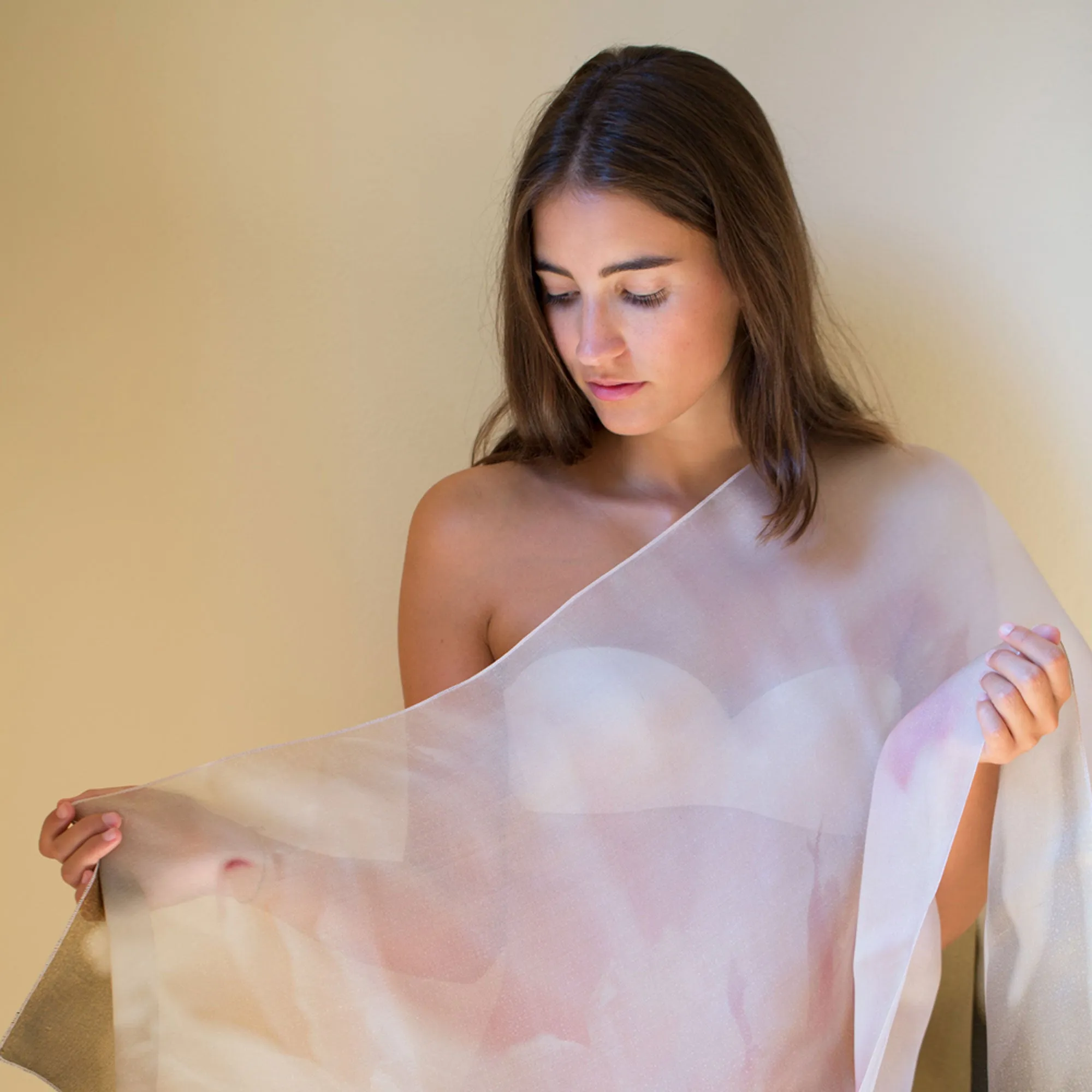 Organza Natural Fiber Stole Scarf