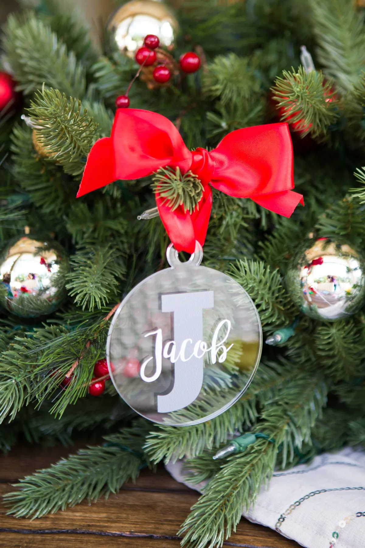 Ornament Personalized Name and Letter