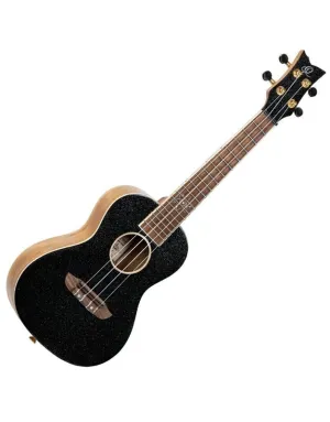 ORTEGA RUEL-MBK Ukulele Concert Metallic Black with Gig bag