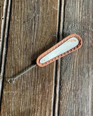 Oval Leather Hat Pick
