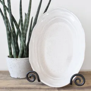 Oval Server Simply White