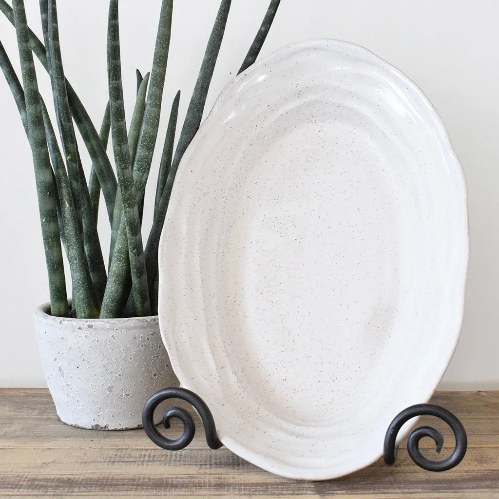 Oval Server Simply White