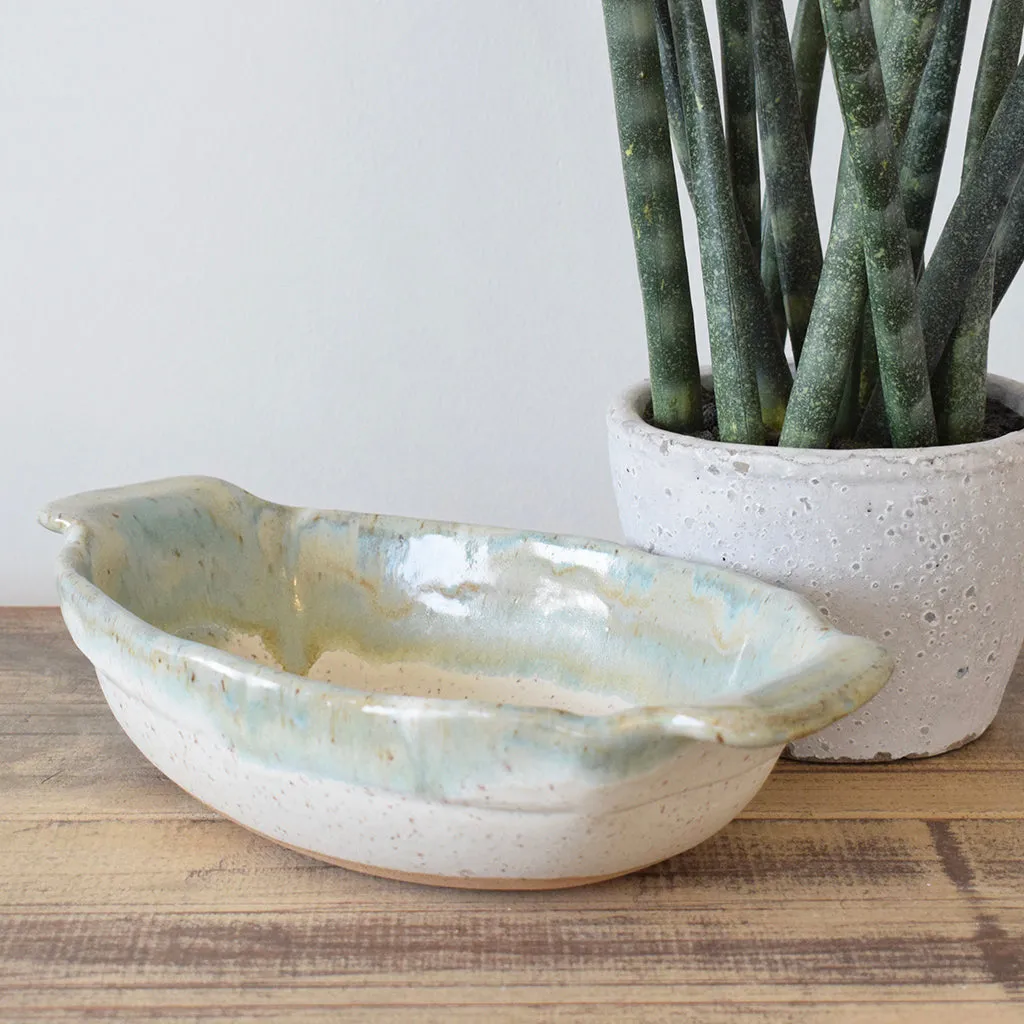 Oval Soufflé Dish Hydrangea