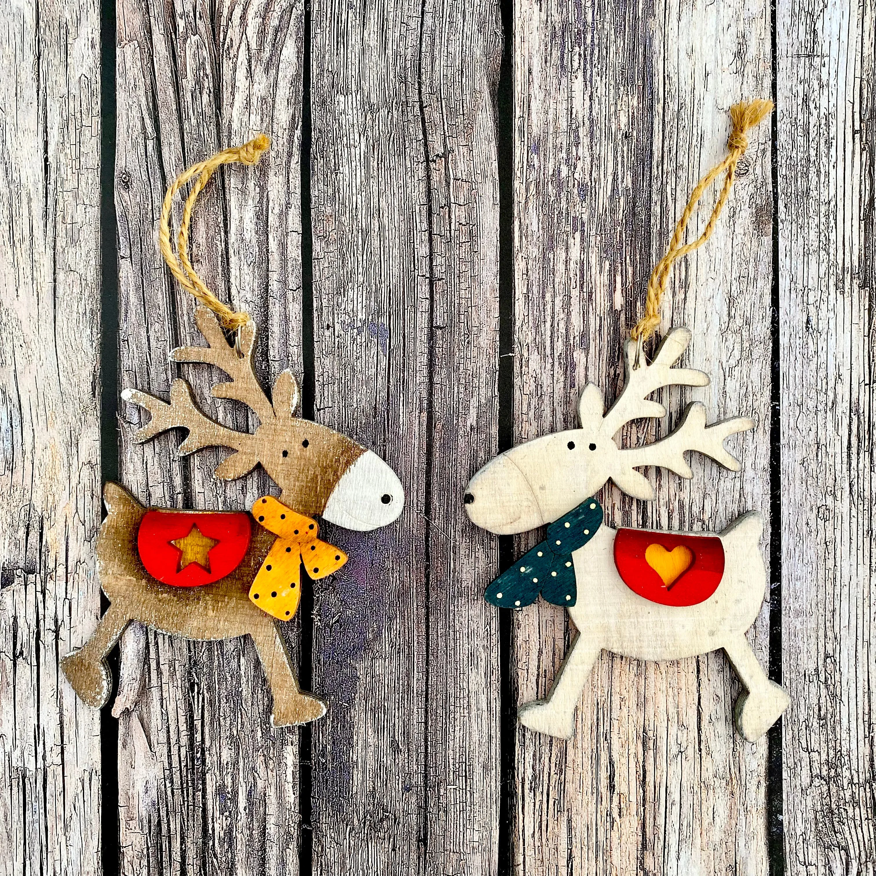Pair of Hanging Reindeers
