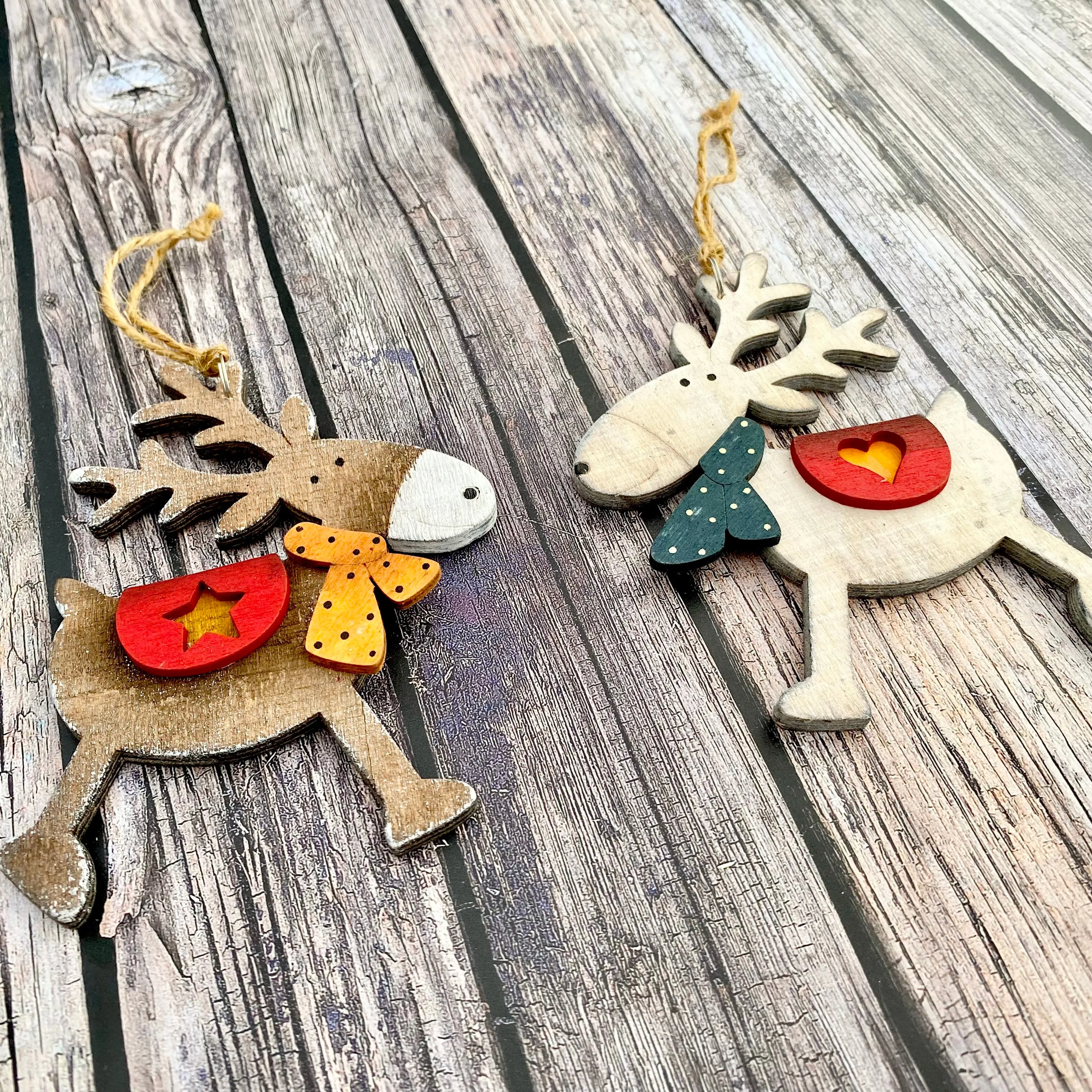 Pair of Hanging Reindeers