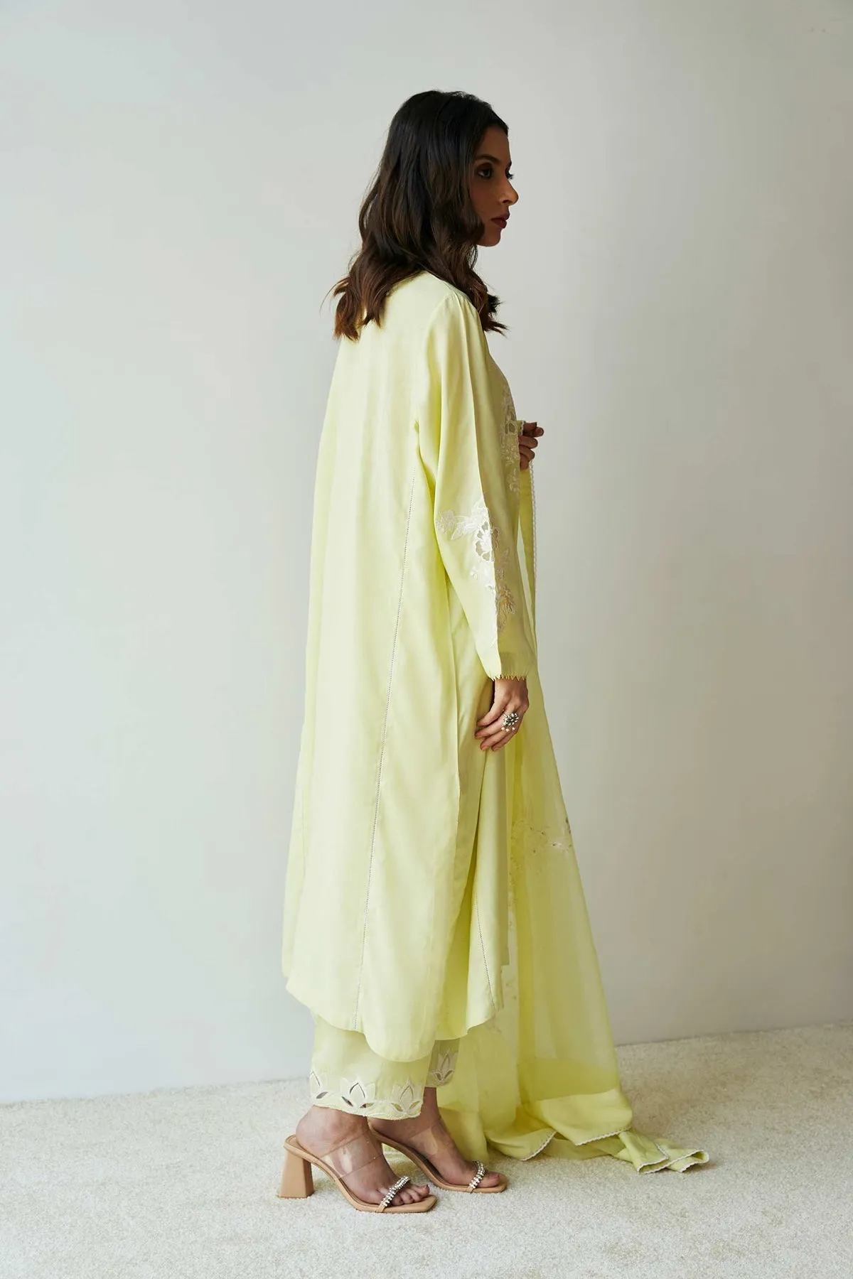 Pakistani Dress in Yellow Salwar Kameez Dupatta Style
