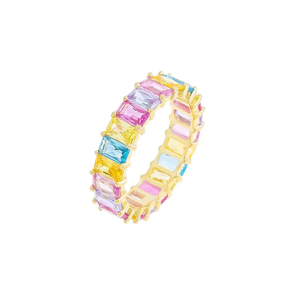 Pastel Baguette Eternity Band