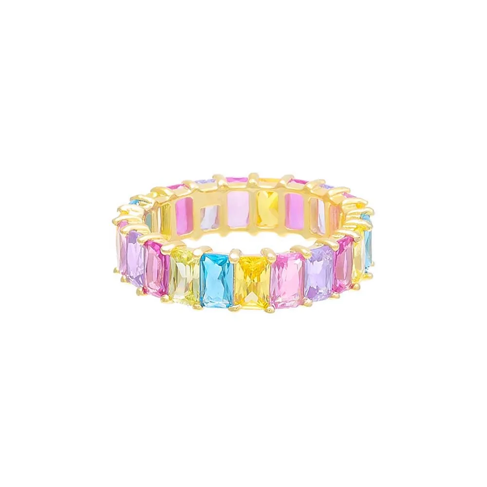 Pastel Baguette Eternity Band