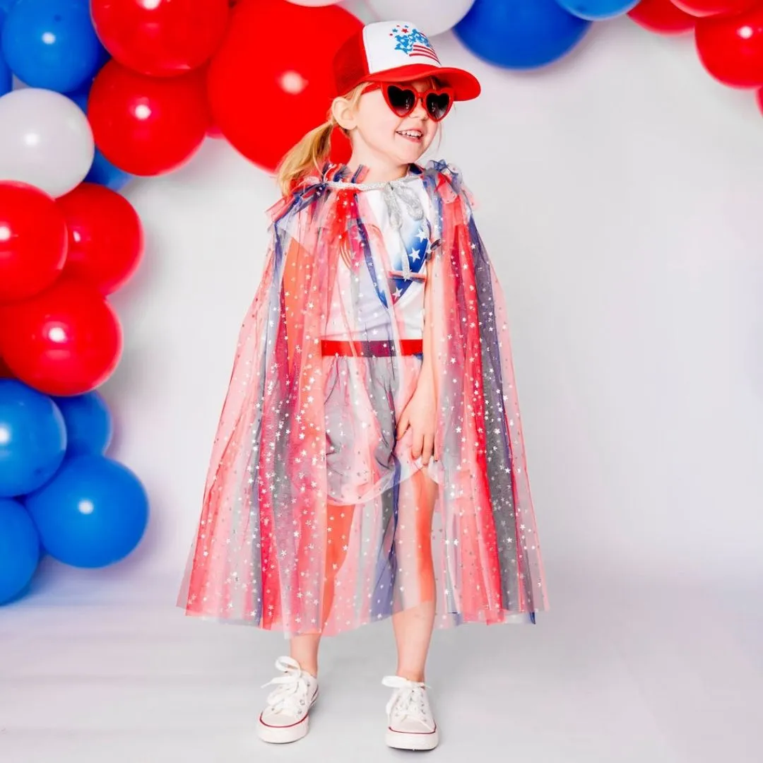 Patriotic Heart S/S White Tee