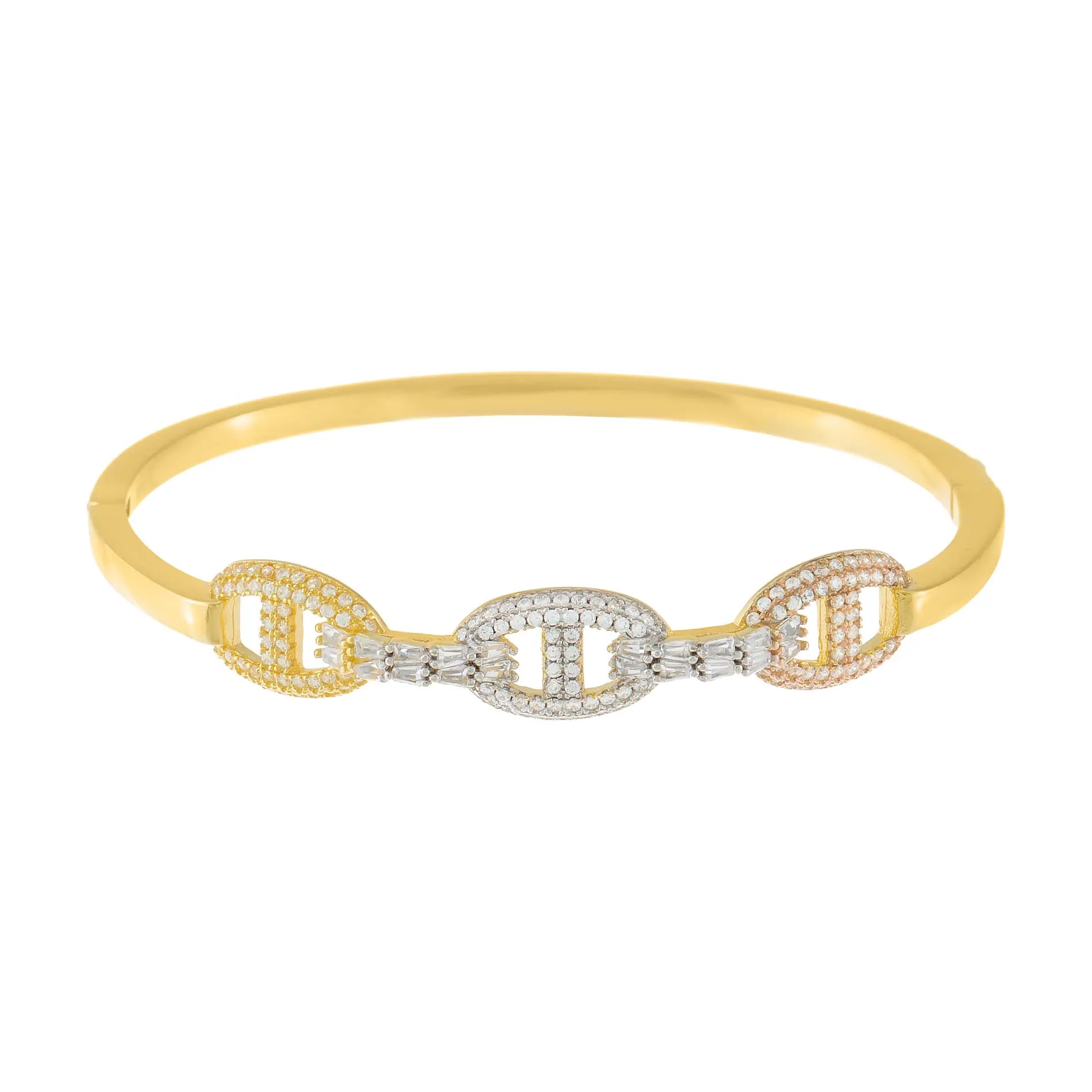 Pavé Trio Mariner Link Bangle